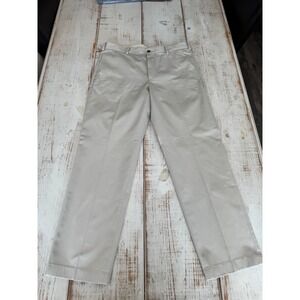 Brooks Brothers Advantage Chino Clark Fit Khaki Tan Cotton Pants Mens W34 L30